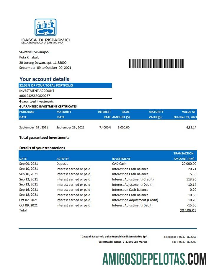 San Marino Cassa Di Risparmio Excel Pdf examplo